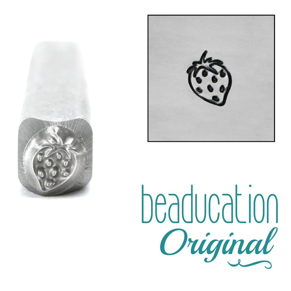 Metal Stamping Tools Strawberry Metal Design Stamp, 5mm - Beaducation Original